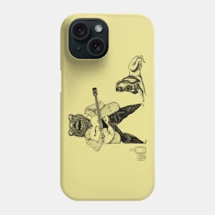 Hound Dog! Rock and Roll Bear Guitar Player Phone Case