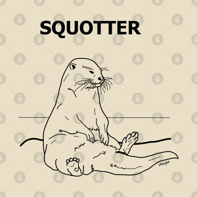 Squotter, Black on Tan by otterglot