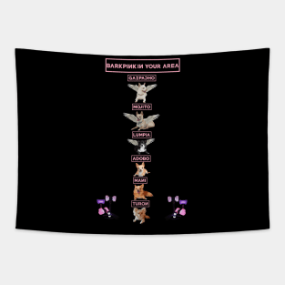 BarkPink Vertical Names Tapestry