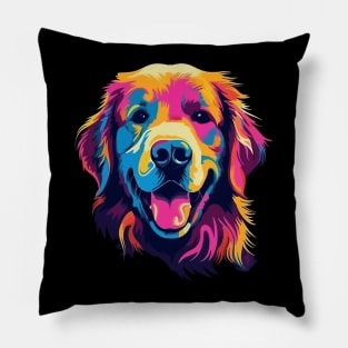 Golden Retriever Smiling Pillow