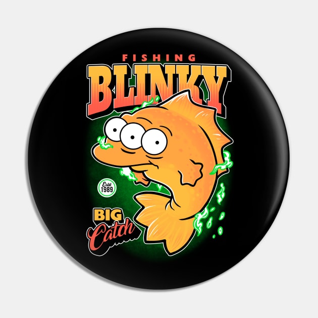 Fishing Blinky Pin by Cromanart