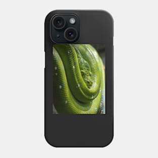 Green Tree Python, Australian Reptile Phone Case