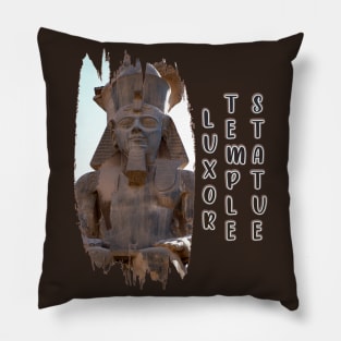 Luxor Temple Statue: Ancient Egypt Pillow