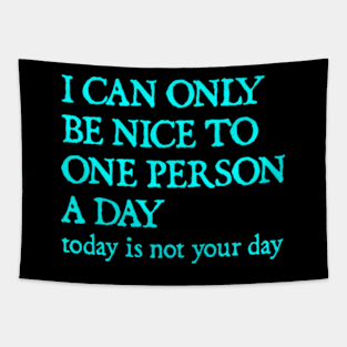 I Can Only Be Nice To One Person A Day. Today Is Not Your Day. Tapestry