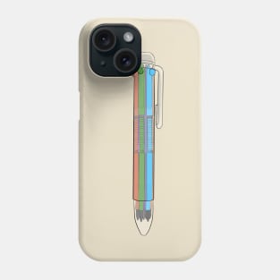 Vintage Retro Multi Color Pen Phone Case