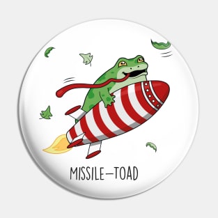 Missile - Toad Cute Christmas Toad Pun T-Shirt Pin