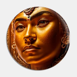 Golden face of the holy youth Buddha Pin