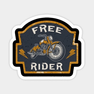 Free Rider Motorcycle Biker Vintage Magnet