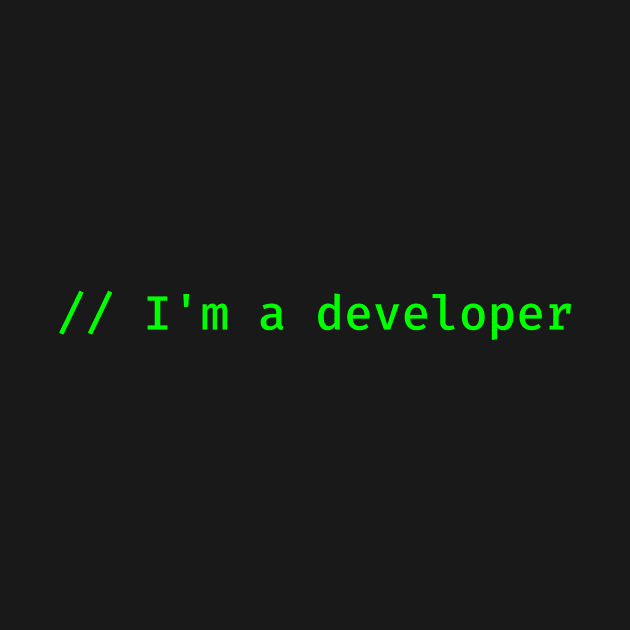 I Am A Developer by thehelloworld