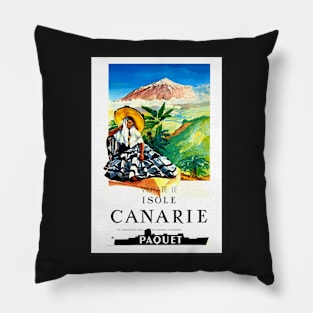 Isole,Canarie, Travel Poster Pillow