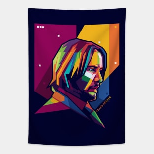 Keanu Reeves Pop Art Tapestry