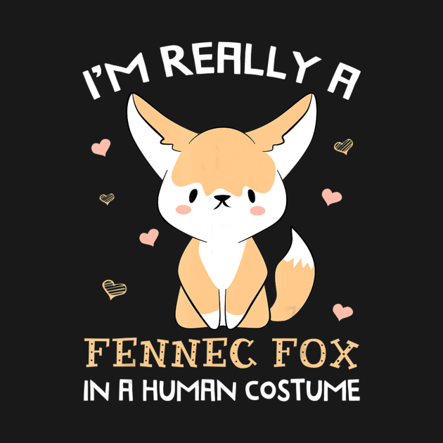 I'm Really A Fennec Fox In A Human Costume Funny Gift by martinyualiso