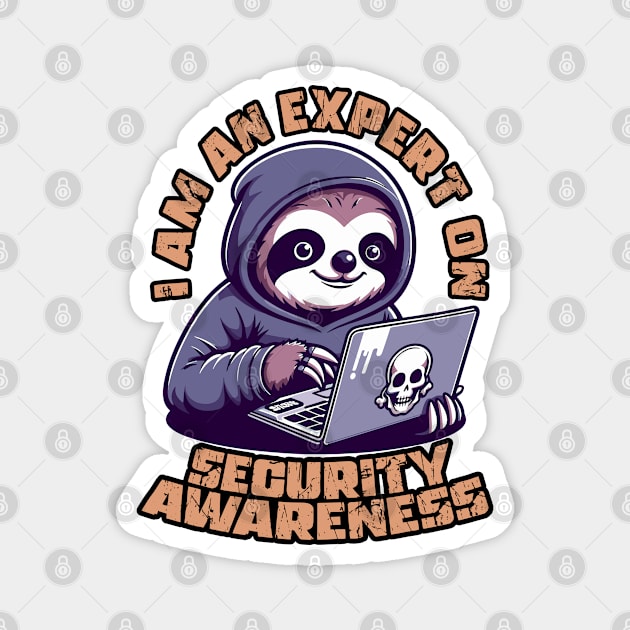 Security Awareness Hacker Sloth Magnet by MoDesigns22 