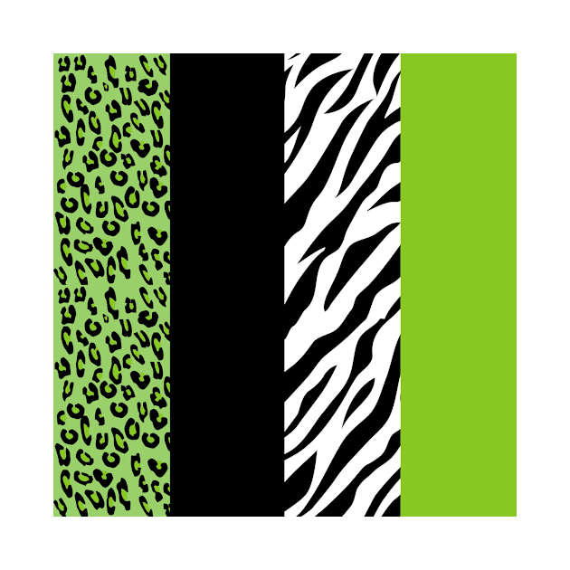 Leopard Print, Zebra Print, Animal Print, Green by Jelena Dunčević