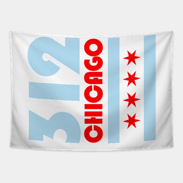 312 Chicago Flag Illinois Chi Town Tapestry by E