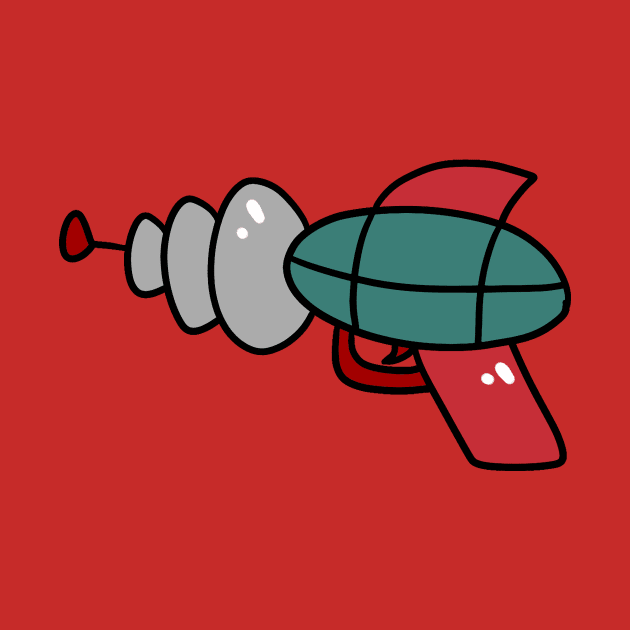 Red Gray Space Gun by saradaboru