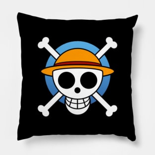 straw hats logo Pillow