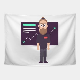 The Guy With The Glasses Tapestry