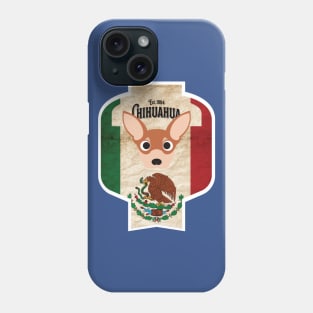 Chihuahua - Distressed Mexican Chihuahua Beer Label Design Phone Case