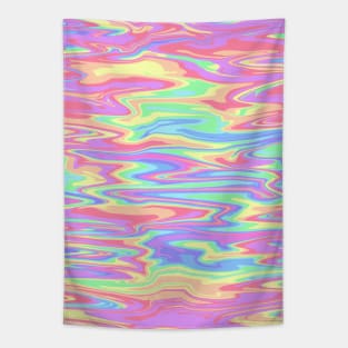 Melty Rainbow Paint Pattern Tapestry