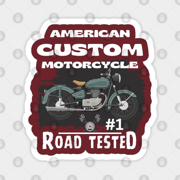 American custom motorcycle Magnet by TaansCreation 