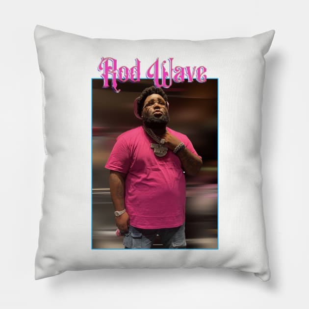 Rod wave vintage Pillow by AKRAM DESIGNEZZ