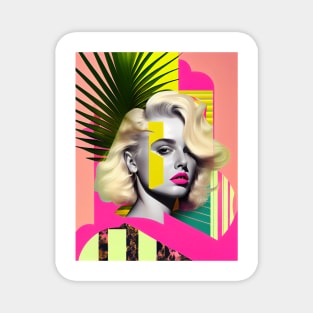 Modern pop art style woman portrait Magnet