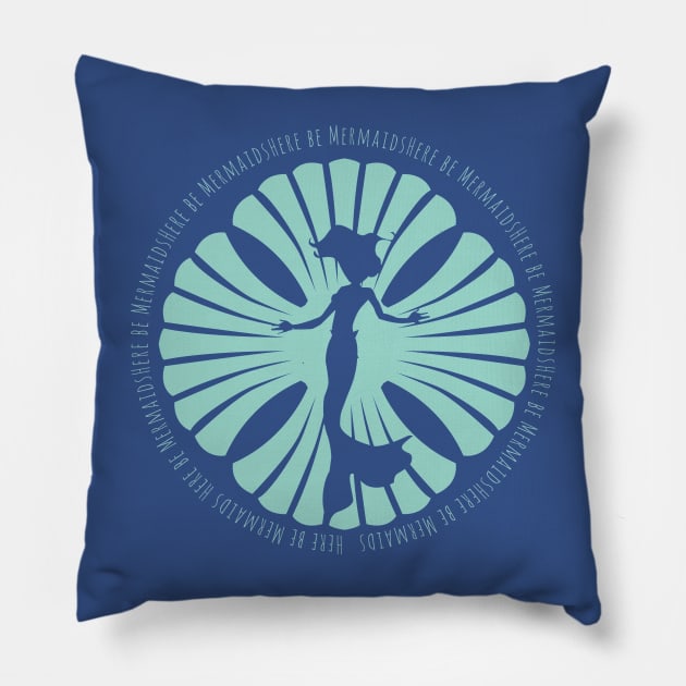 Here be Mermaid Pillow by emma17