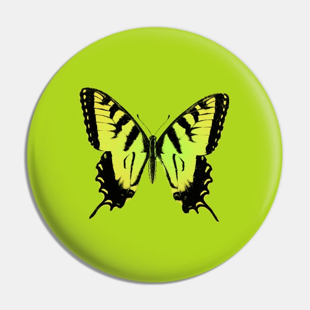 Neon Green Lime Butterfly Bright Bold Colors Pin by Trippycollage