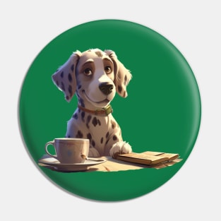 Dalmatian's Serene Reading Break Pin