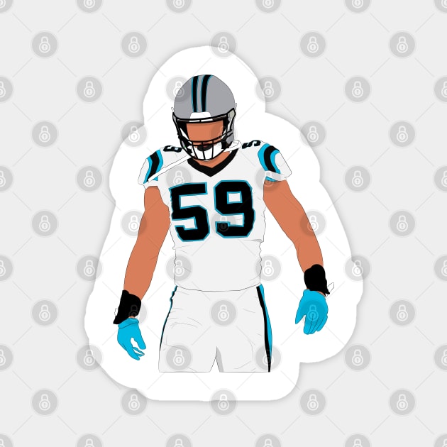 Luke Kuechly Magnet by SickSticksCo