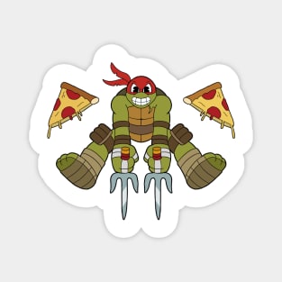 Raphael in Cuphead style fan art Magnet