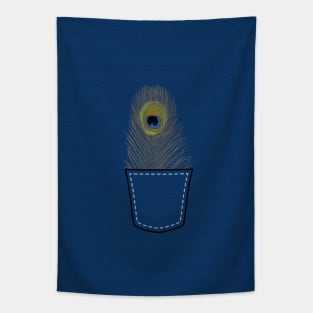 Peacock Feather in Pocket Tapestry