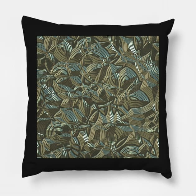 Shell Seashore Floral Abstract in Kaleidoscope Pillow by marknprints