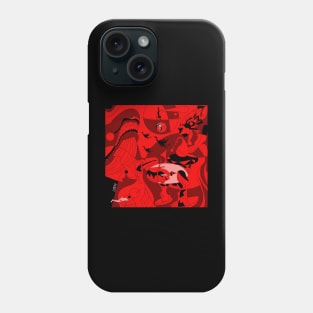 the whale and the earthly delights paradise hell ecopop art Phone Case