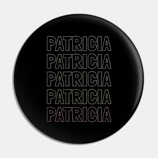 Patricia Name Pattern Pin