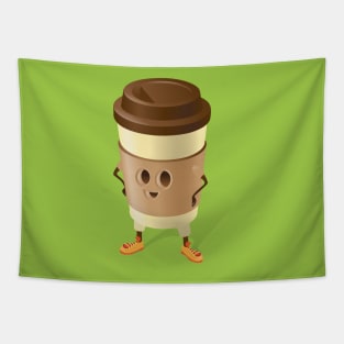Happy Coffee Cup Tapestry