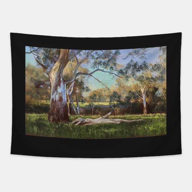 'Evening by the Creek' Tapestry by Lyndarob