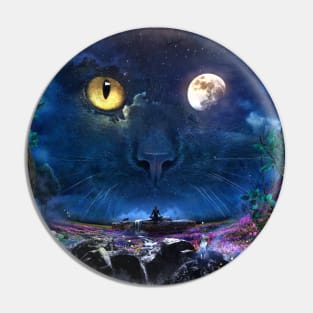 Night Cat Pin