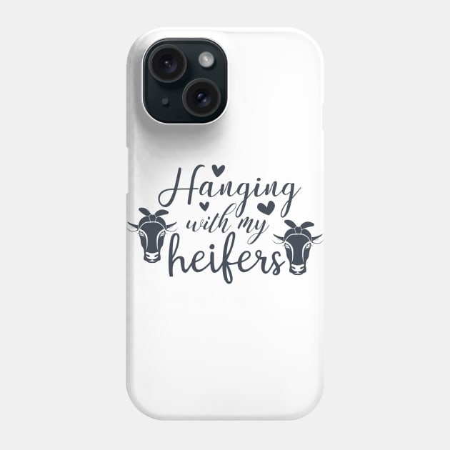 Hanging With My Heifers Phone Case by CB Creative Images