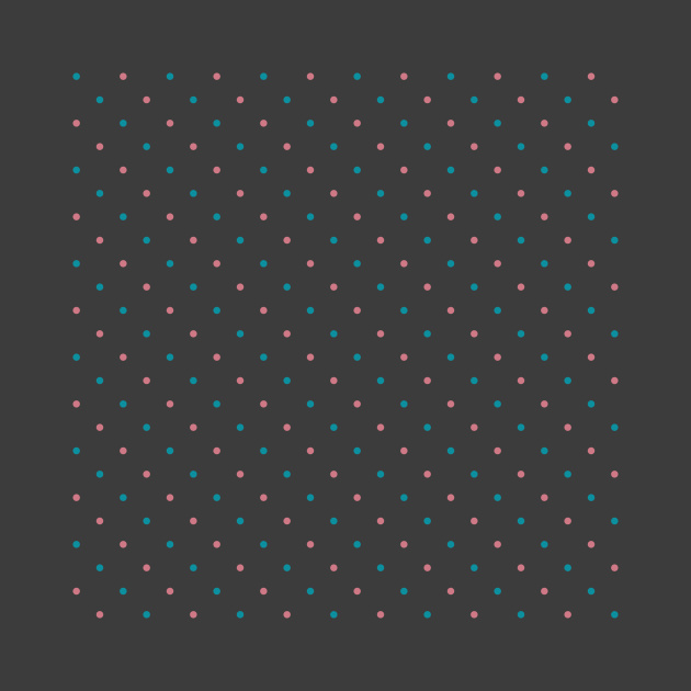 Gray with pink and blue dots by erichristy