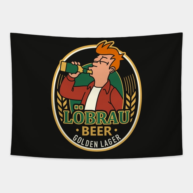 Future Boy Beer logo Tapestry by buby87