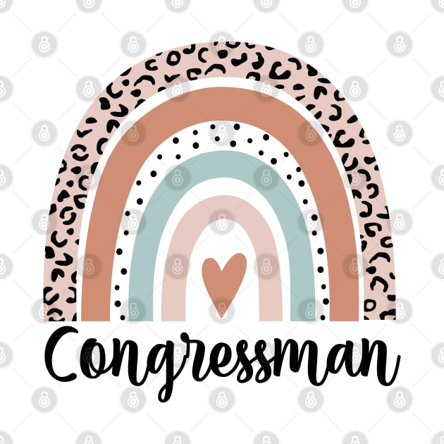 Congressman Rainbow Leopard Funny Congressman Gift by HeroGifts