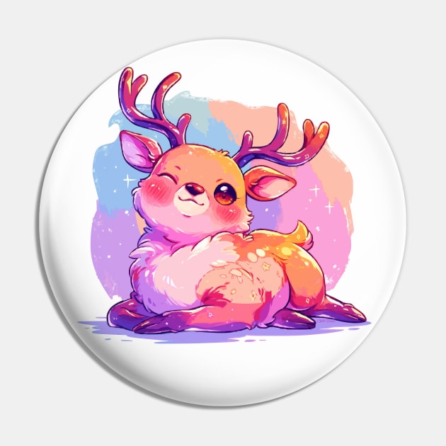 Happy young deer with vivid colors Pin by etherElric