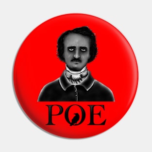 HomeSchoolTattoo Edgar Allan Poe GREY Pin