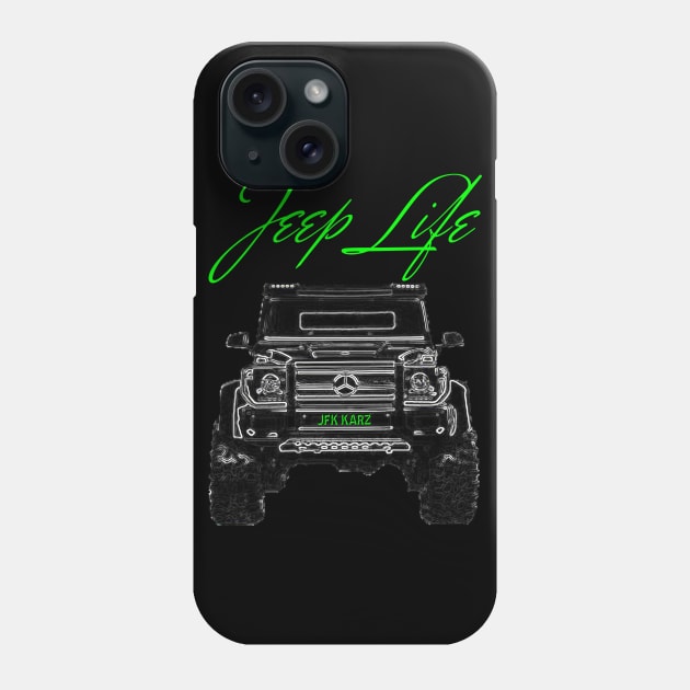 Jeep Life Mercedes 4x4 Monster Truck Phone Case by JFK KARZ