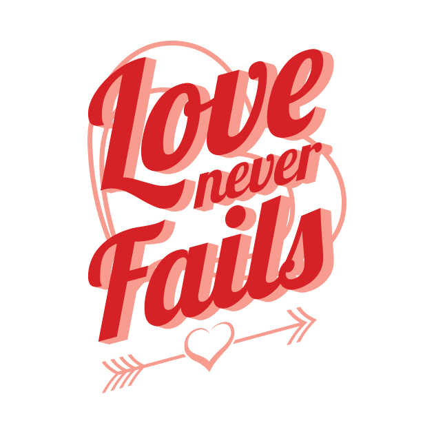 'Love Never Fails' Awesome Family Love Gift by ourwackyhome