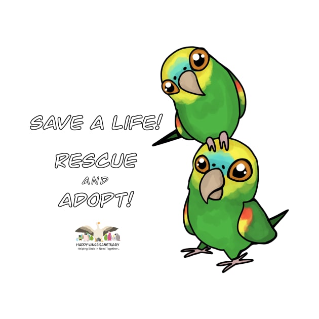 Save a Life!  Rescue & Adopt ~ Blue-Fronted Amazon by HappyWings