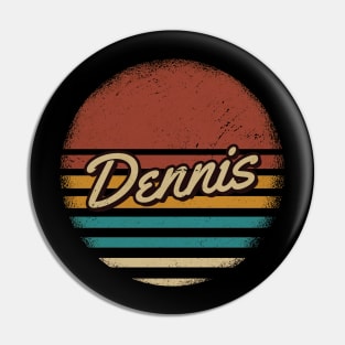 Dennis Vintage Text Pin