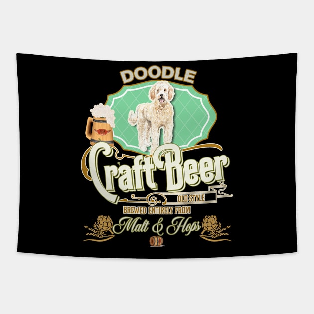 Golden Doodle Gifts - Beer Dog lover Tapestry by StudioElla